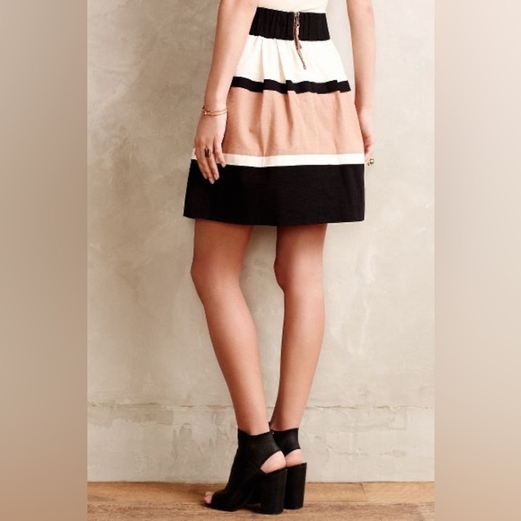 HD IN PARIS by ANTHROPOLOGIE Veldt Striped Skirt in Neutral Motif - Picture 2 of 10